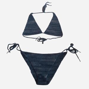 Unbranded Women's White and Blue Bikinis-and-tankini-sets